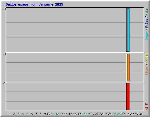 Daily usage for January 2025