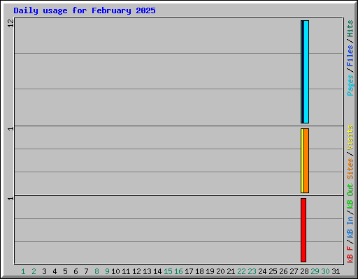 Daily usage for February 2025