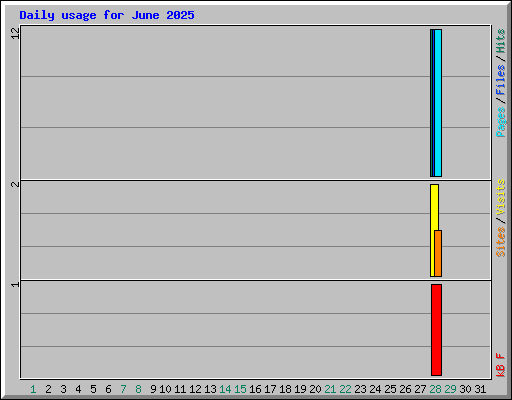 Daily usage for June 2025