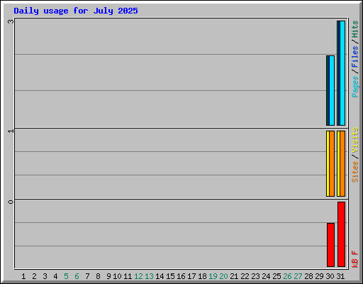 Daily usage for July 2025
