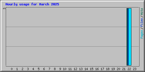 Hourly usage for March 2025