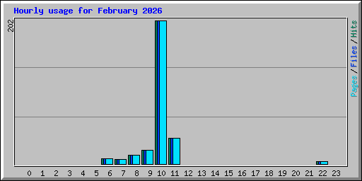 Hourly usage for February 2026